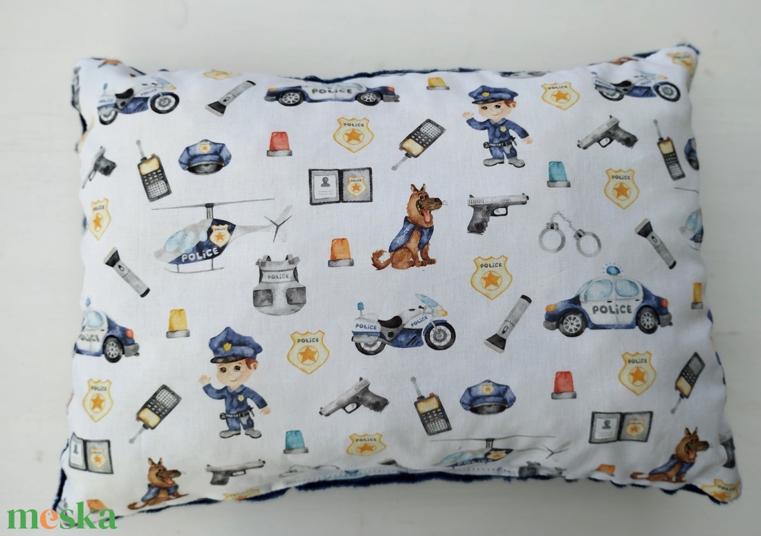 Rendőrös párna levendulapárnával - otthon & életmód - babaszoba, gyerekszoba - gyerek díszpárna - Meska.hu