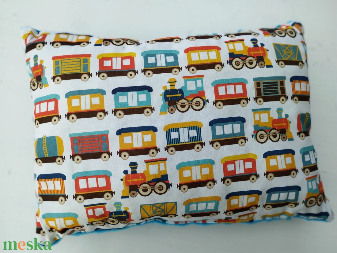 Vonatos párna levendulapárnával - otthon & életmód - babaszoba, gyerekszoba - gyerek díszpárna - Meska.hu