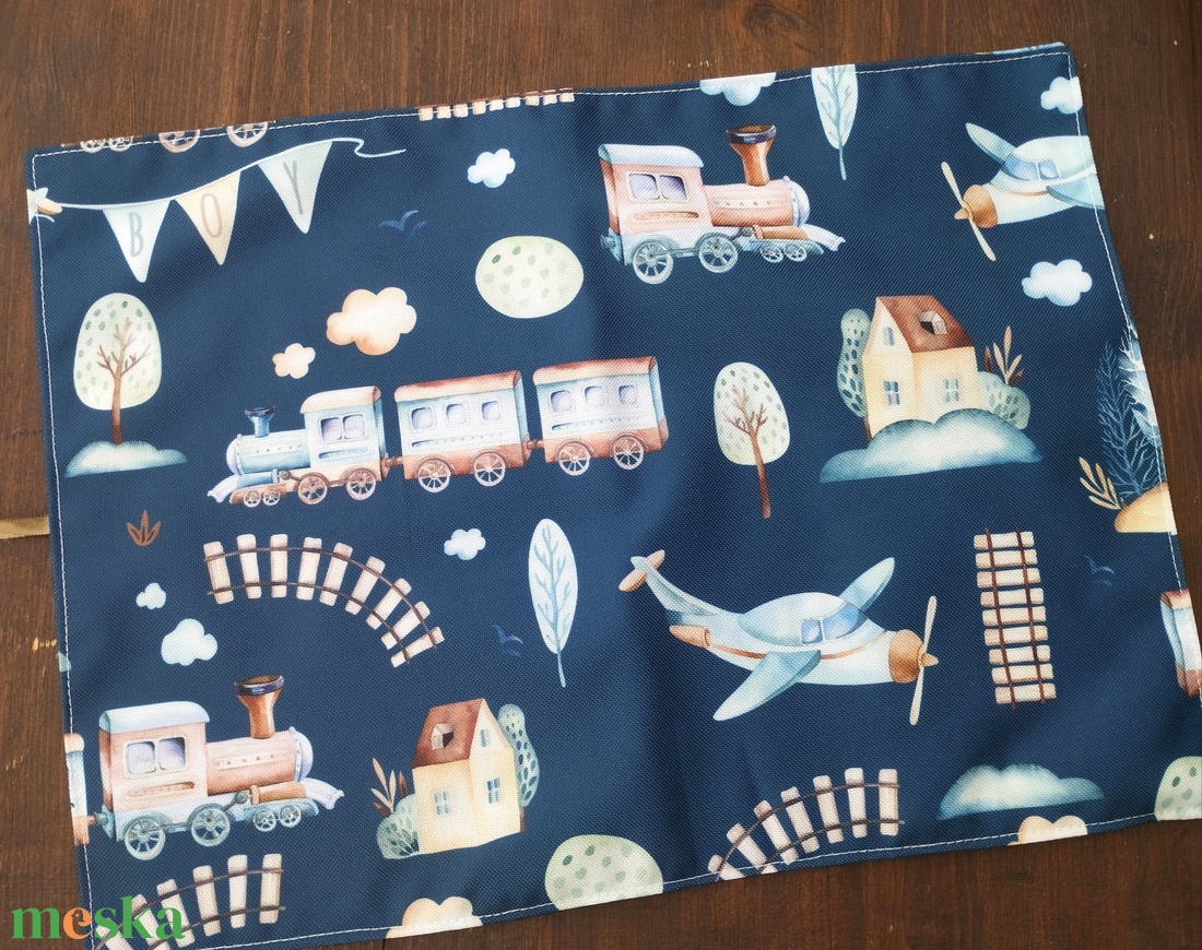 Vonatos evőeszköztartó - táska & tok - uzsonna- & ebéd tartó - evőeszköz tartó - Meska.hu