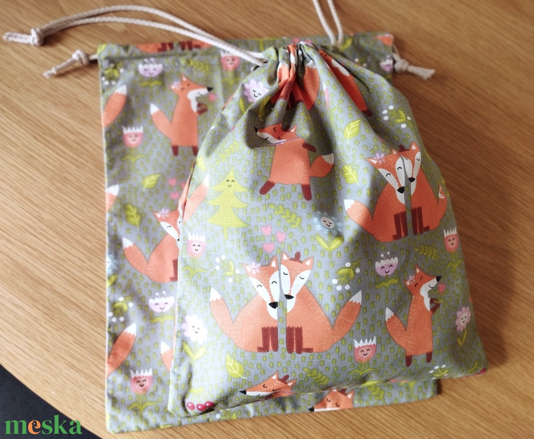 Rókás újratasak 2 db/csomag - táska & tok - bevásárlás & shopper táska - zöldség/gyümölcs zsák - Meska.hu