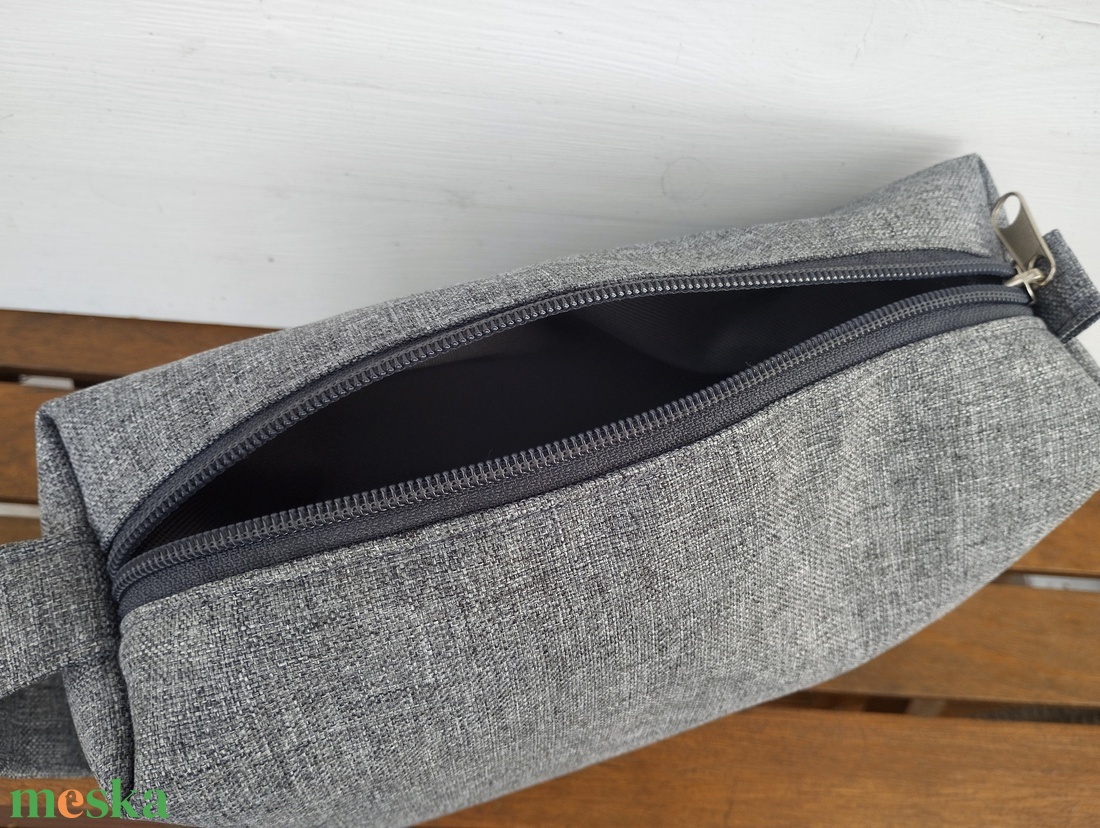 Szürke vízlepergetős neszesszer  - táska & tok - neszesszer - Meska.hu