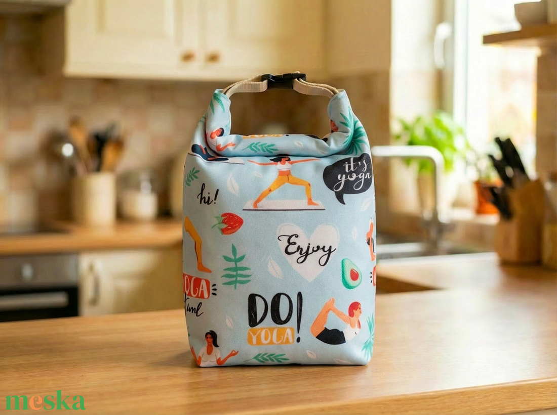 Jógás lunch bag - táska & tok - uzsonna- & ebéd tartó - ebéd tasak, doboz - Meska.hu