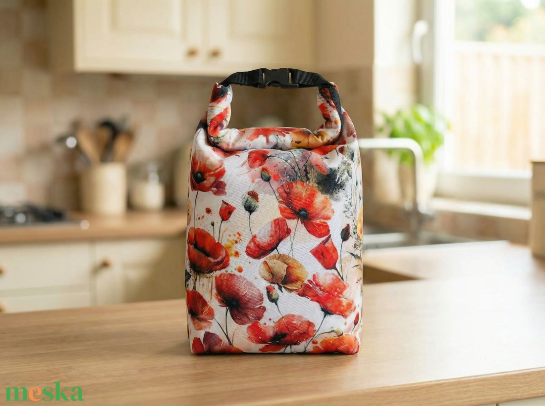 Pipacsos lunch bag - táska & tok - uzsonna- & ebéd tartó - ebéd tasak, doboz - Meska.hu