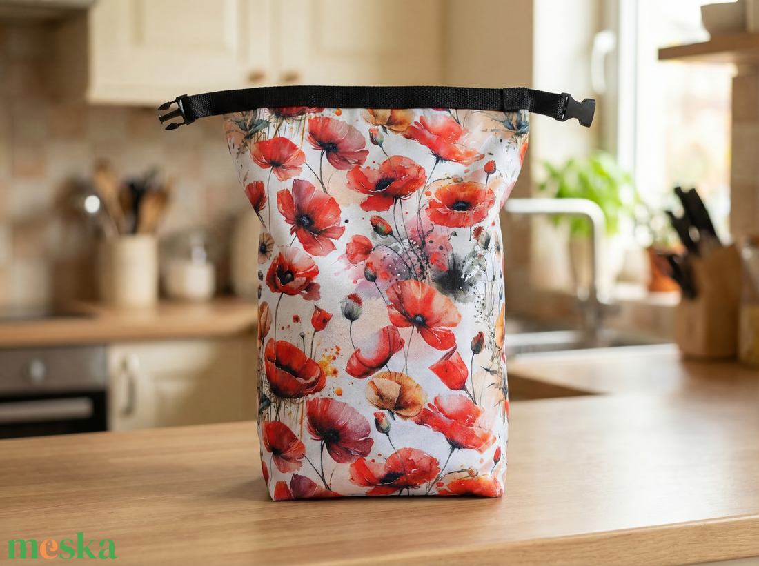 Pipacsos lunch bag - táska & tok - uzsonna- & ebéd tartó - ebéd tasak, doboz - Meska.hu