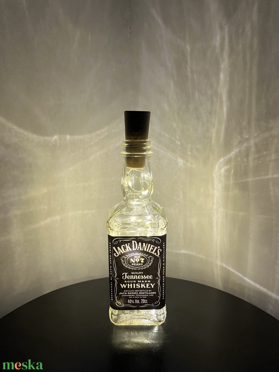 Jack Daniels világító üveg dekoráció - otthon & életmód - dekoráció - asztal és polc dekoráció - díszüveg - Meska.hu Jack Daniels világító üveg dekoráció - otthon & életmód - dekoráció - asztal és polc dekoráció - díszüveg - Meska.hu