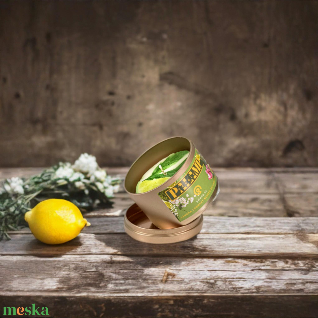 Bergamot, cedar tégelyes gyertya  - otthon & életmód - gyertya, illat, aroma - gyertya - Meska.hu