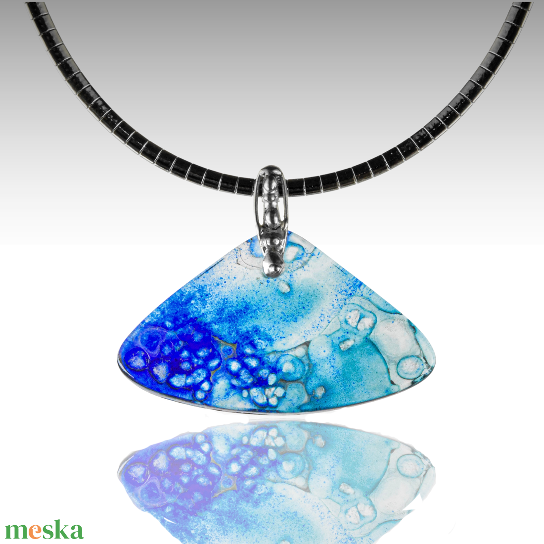 Kék alkímia üveg nyaklánc - ékszer - nyaklánc - medálos nyaklánc - Meska.hu