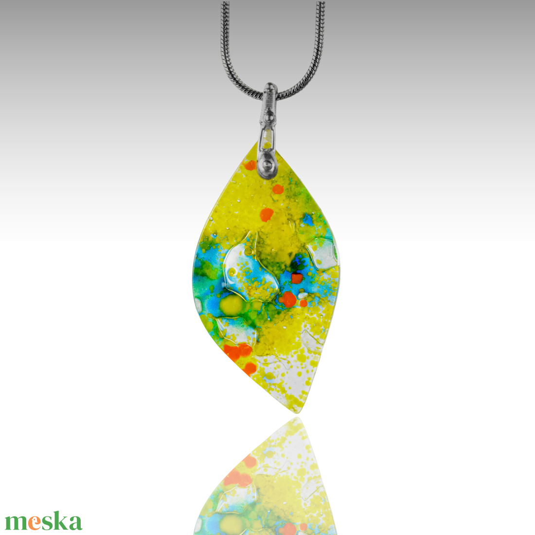 A vad természet harmóniája üveg iparművészeti nyaklánc - ékszer - nyaklánc - medálos nyaklánc - Meska.hu