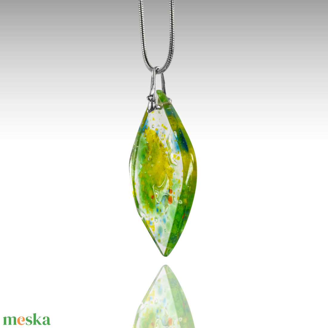 A vad természet harmóniája üveg design nyaklánc  - ékszer - nyaklánc - medálos nyaklánc - Meska.hu