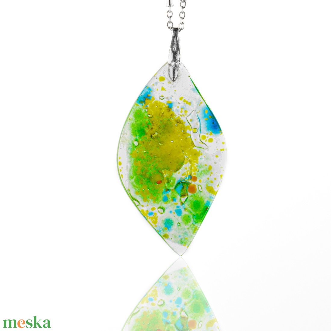 A vad természet harmóniája üveg design nyaklánc  - ékszer - nyaklánc - medálos nyaklánc - Meska.hu