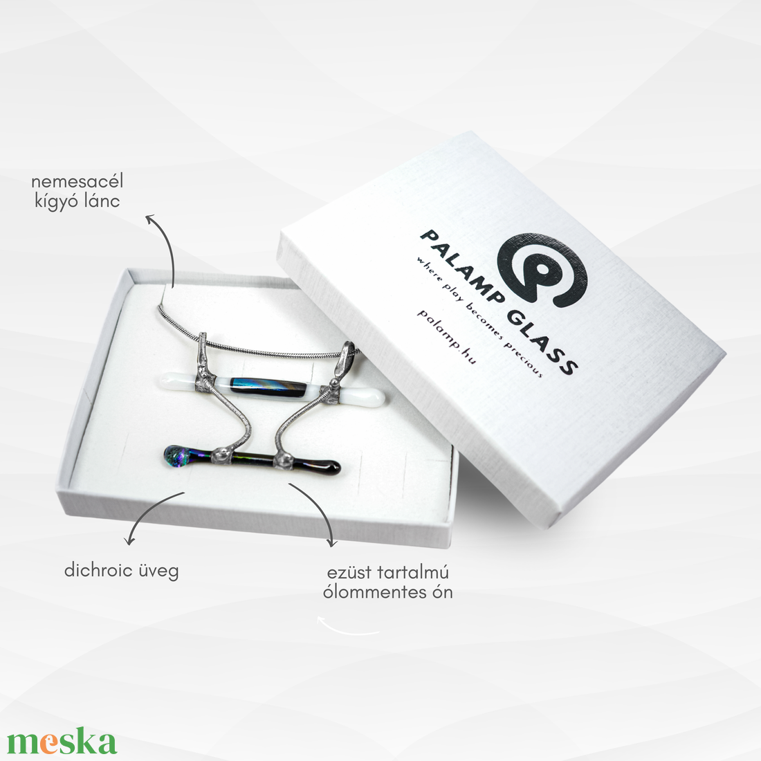 Harmatcsepp  üveg design nyaklánc - ékszer - nyaklánc - medálos nyaklánc - Meska.hu