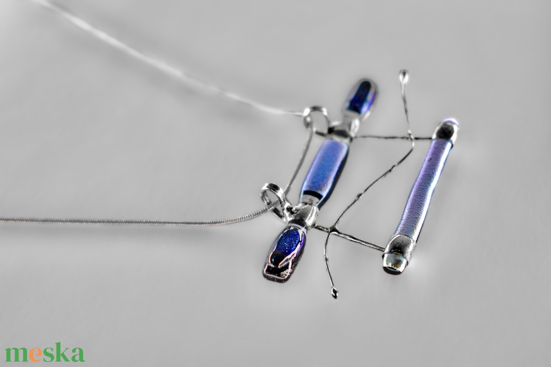 Hullámzás  üveg design nyaklánc - ékszer - nyaklánc - medálos nyaklánc - Meska.hu