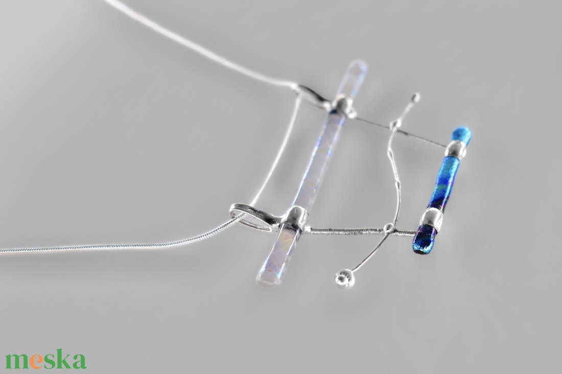 Tengeri hullám  üveg design nyaklánc - ékszer - nyaklánc - medálos nyaklánc - Meska.hu