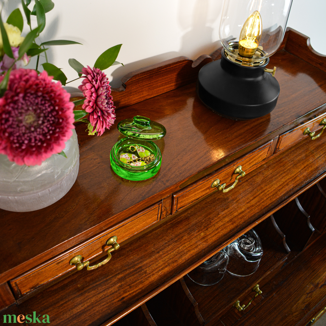 Levélke ékszertartó üvegszelence, üvegöntéssel készült egyedi darab  - ékszer - ékszertartó - ékszerdoboz - Meska.hu