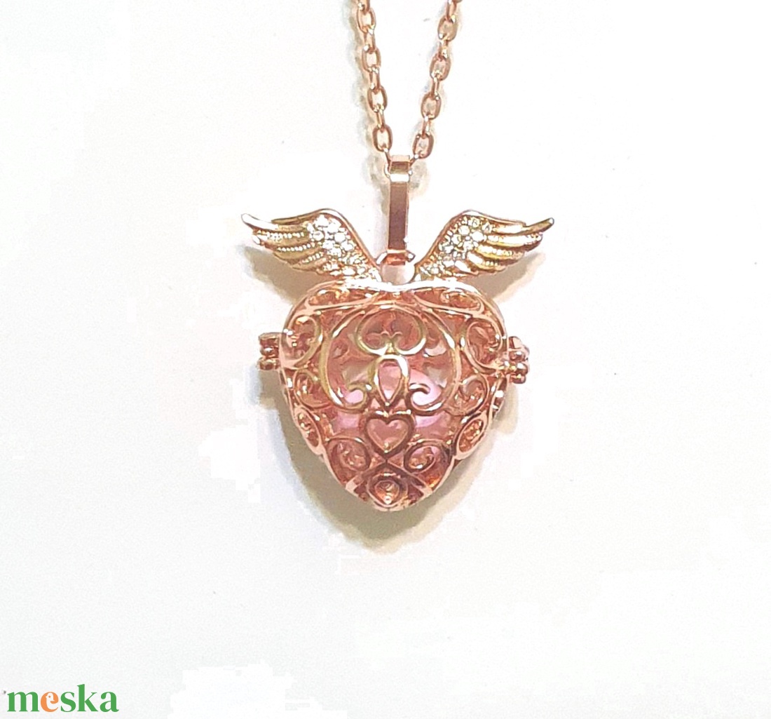 Rosegold strasszos angyalhívó -  - Meska.hu