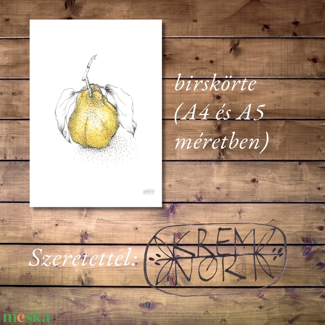 NYOMTATHATÓ Természet ihlette botanikai kép: Birskörte - művészet - grafika & illusztráció - digitális - Meska.hu