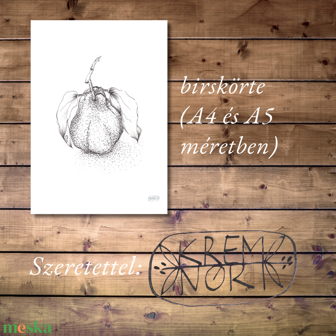 NYOMTATHATÓ Természet ihlette botanikai kép: Birskörte - művészet - grafika & illusztráció - digitális - Meska.hu