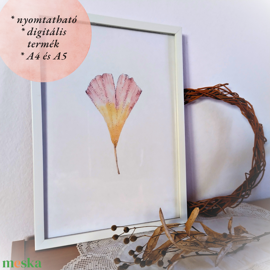 NYOMTATHATÓ Természet ihlette botanikai kép: Páfrányfenyő - művészet - grafika & illusztráció - digitális - Meska.hu