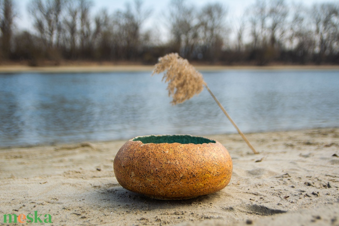 Egyedi, kőhatású nagy tál - otthon & életmód - dekoráció - asztal és polc dekoráció - dekorációs tál, tartó - Meska.hu