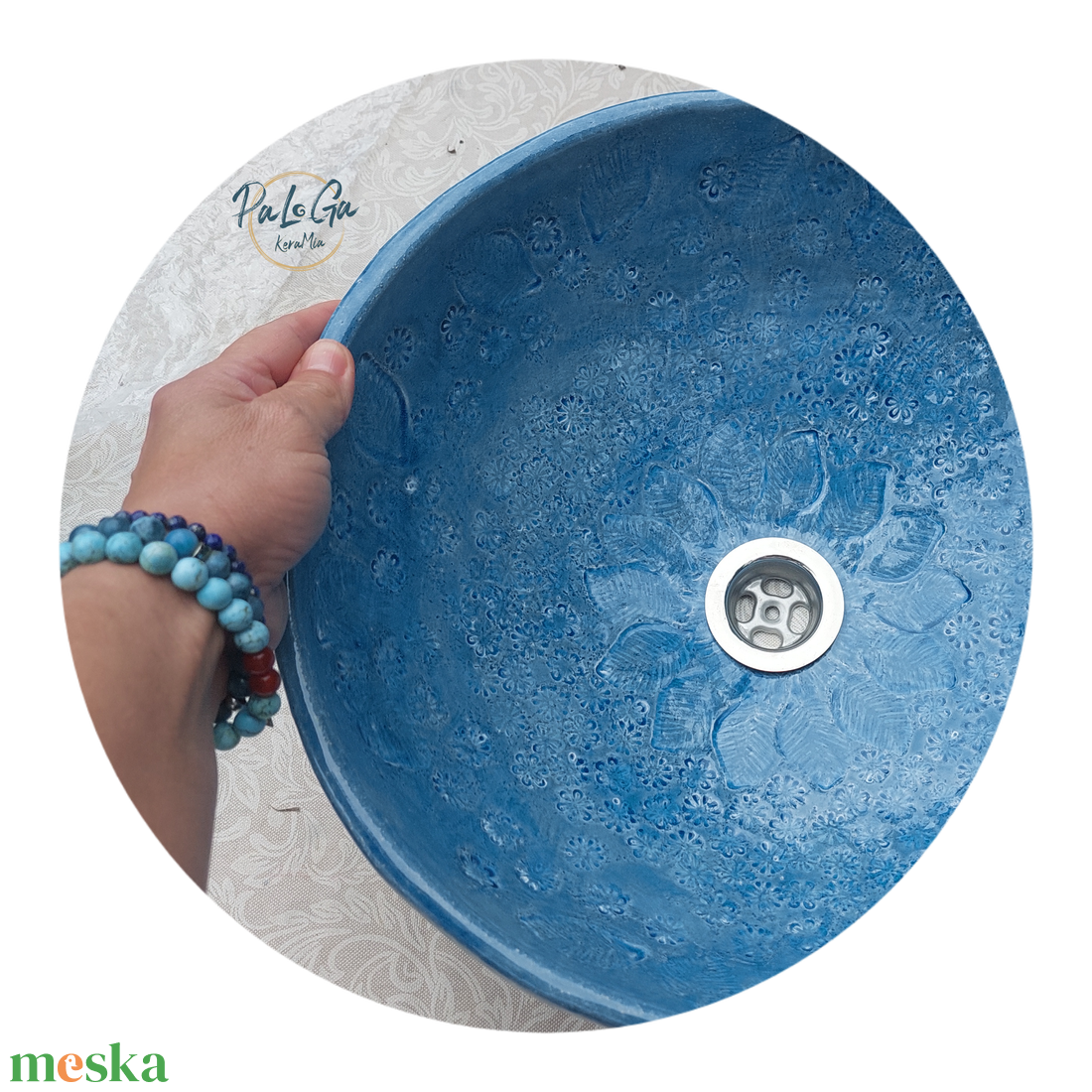 Egyedi, nagy méretű mosdótál - otthon & életmód - fürdőszoba - mosdótál - Meska.hu