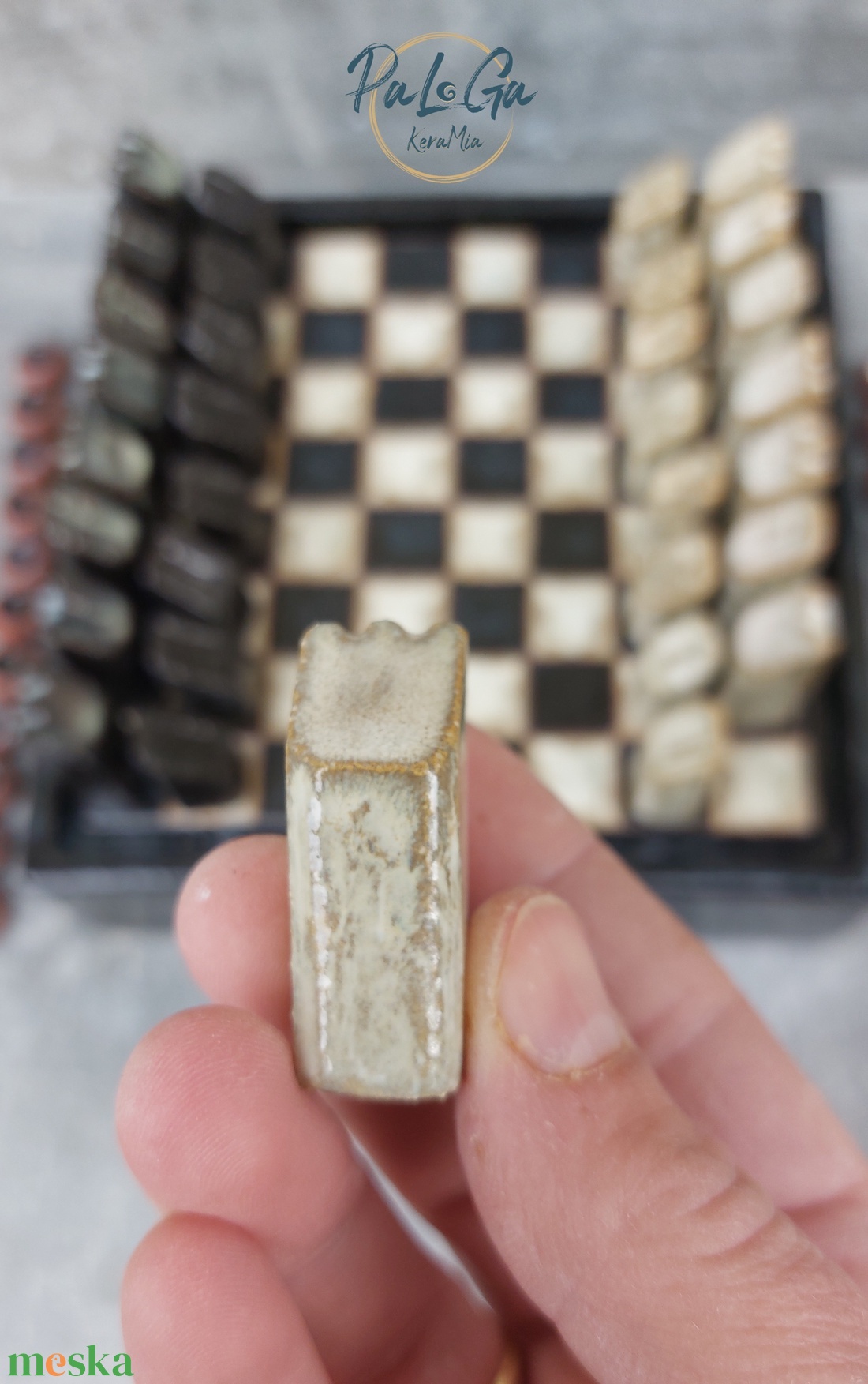 Egyedi, kisebb méretű, kerámia sakk készlet - játék & sport - táblajáték és kártyajáték - sakk - Meska.hu