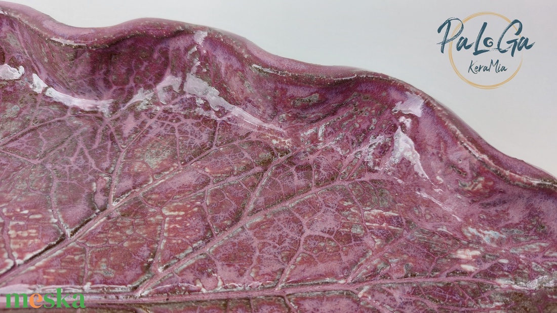 Egyedi, levél formájú nagy kínálótál - otthon & életmód - konyhafelszerelés, tálalás - tálalás - kínálótál - Meska.hu