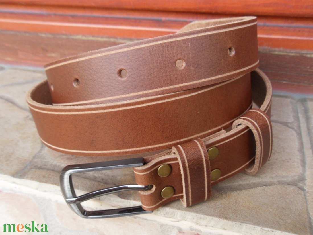 Bőr Öv Brown 3 cm. széles. - ruha & divat - öv & övcsat - öv - Meska.hu Bőr Öv Brown 3 cm. széles. - ruha & divat - öv & övcsat - öv - Meska.hu
