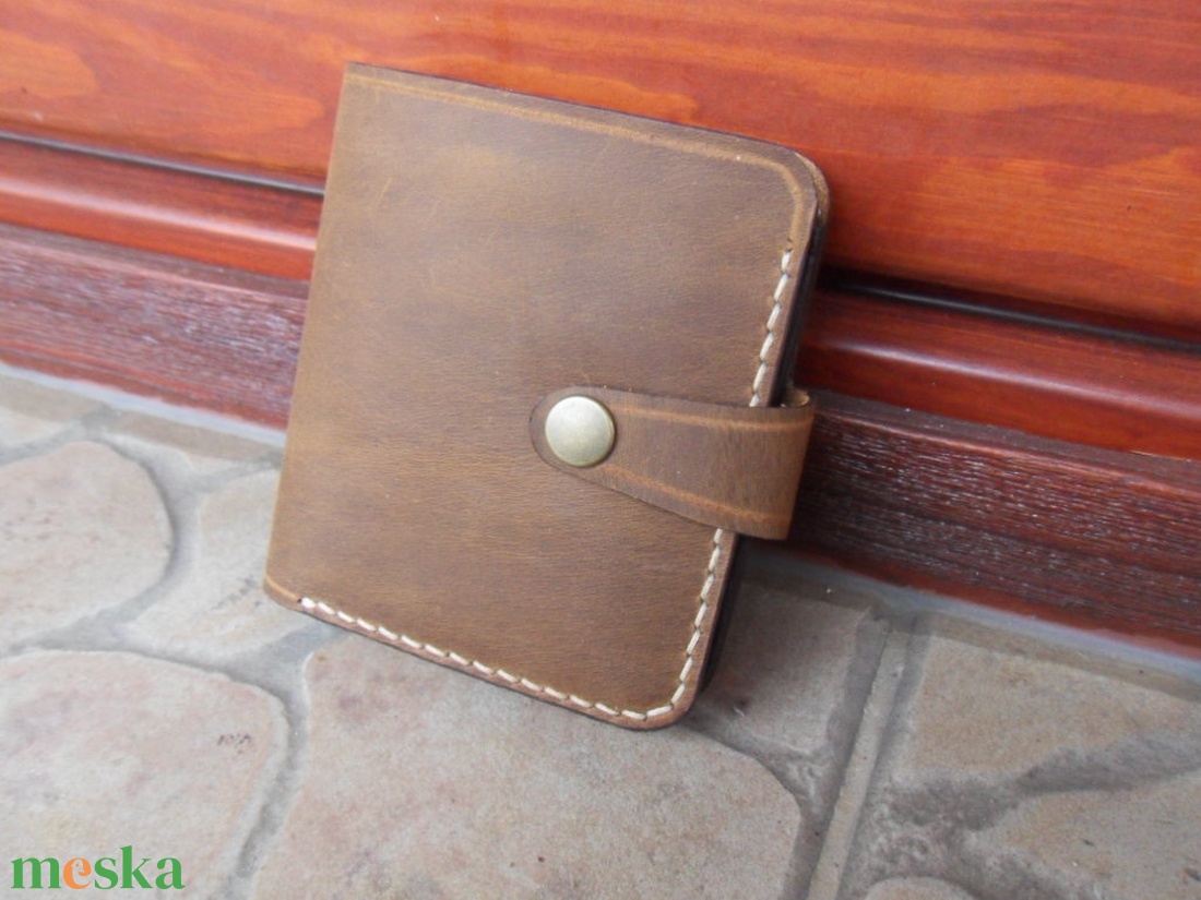 Bőr Pénz és Kártyatartó  Barna - táska & tok - pénztárca & más tok - pénztárca - férfi pénztárca - Meska.hu