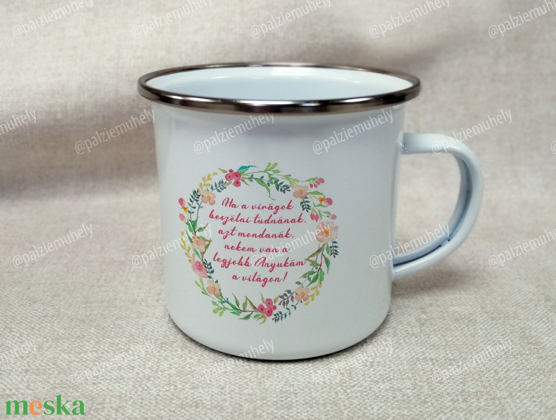 Legjobb Anyukám idézetes - Anyák napi Zománc Bögre - otthon & életmód - konyhafelszerelés, tálalás - tálalás - bögre & csésze - Meska.hu