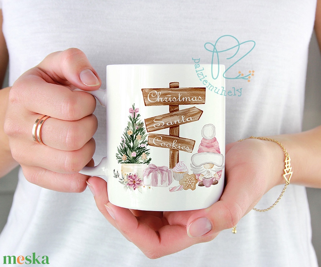 Karácsonyi Manós Kerámia Bögre - Táblák - otthon & életmód - konyhafelszerelés, tálalás - tálalás - bögre & csésze - Meska.hu