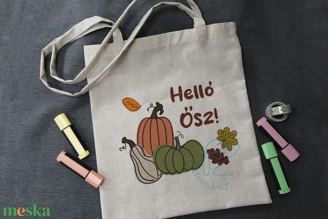 Helló ősz - Vászontáska - táska & tok - bevásárlás & shopper táska - shopper, textiltáska, szatyor - Meska.hu Helló ősz - Vászontáska - táska & tok - bevásárlás & shopper táska - shopper, textiltáska, szatyor - Meska.hu