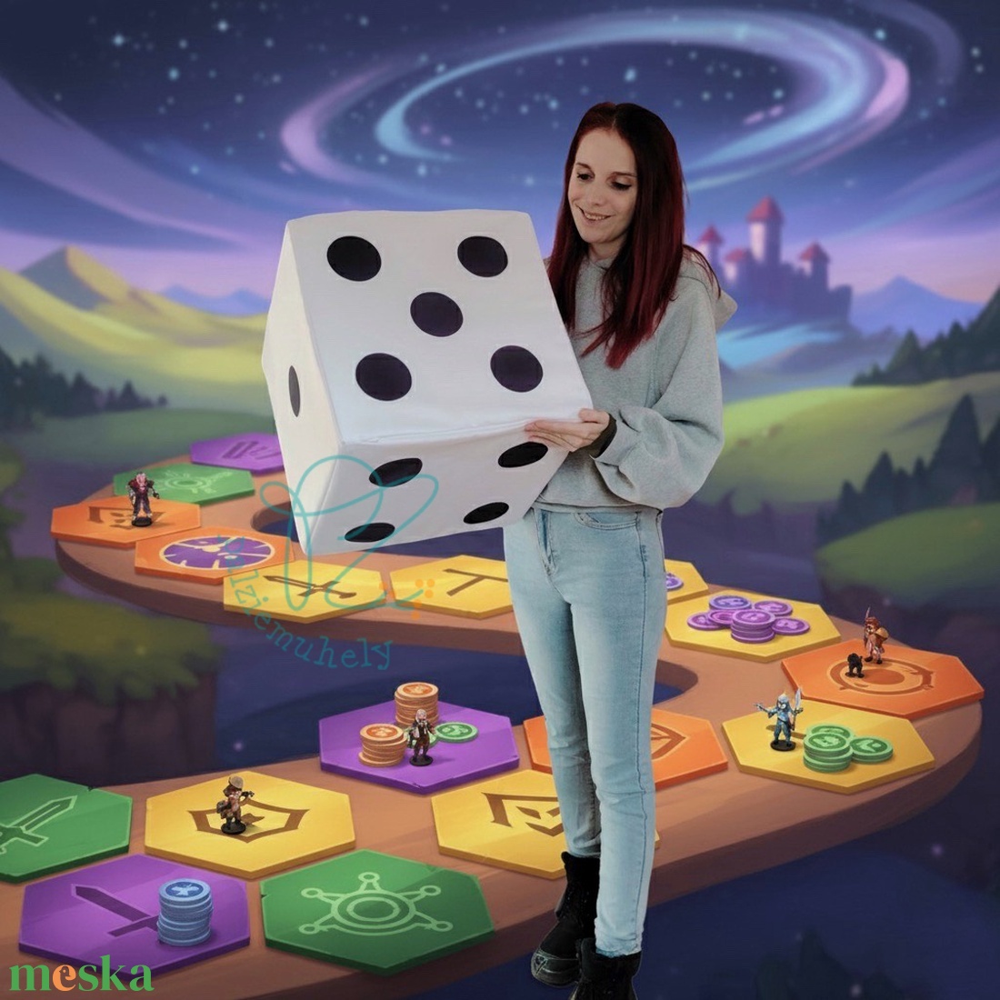 Óriás dobókocka 40x40 cm - játék & sport - sport és kikapcsolódás - más játékok, sportok - Meska.hu