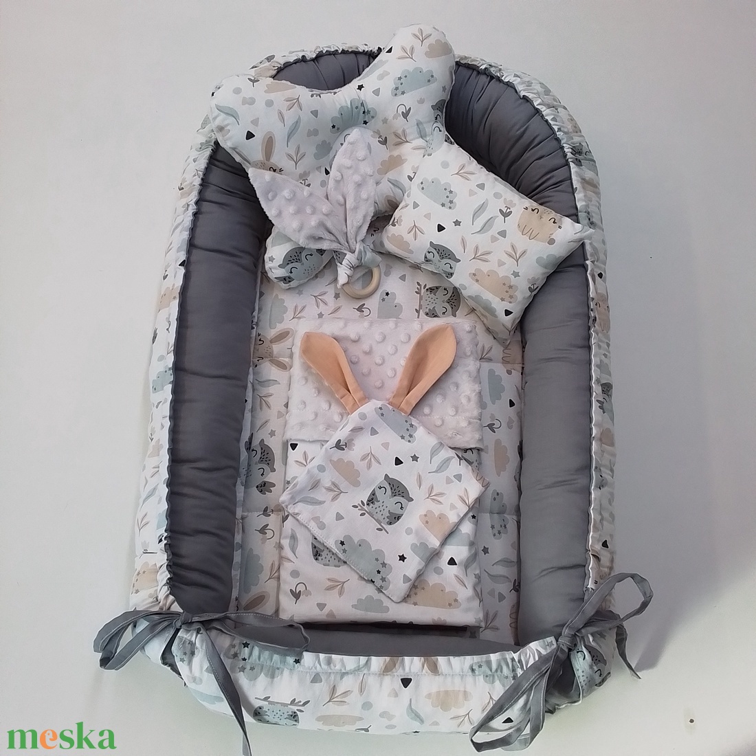 Babafészek szett  - baba - mama - baba ágynemű - babafészek - Meska.hu