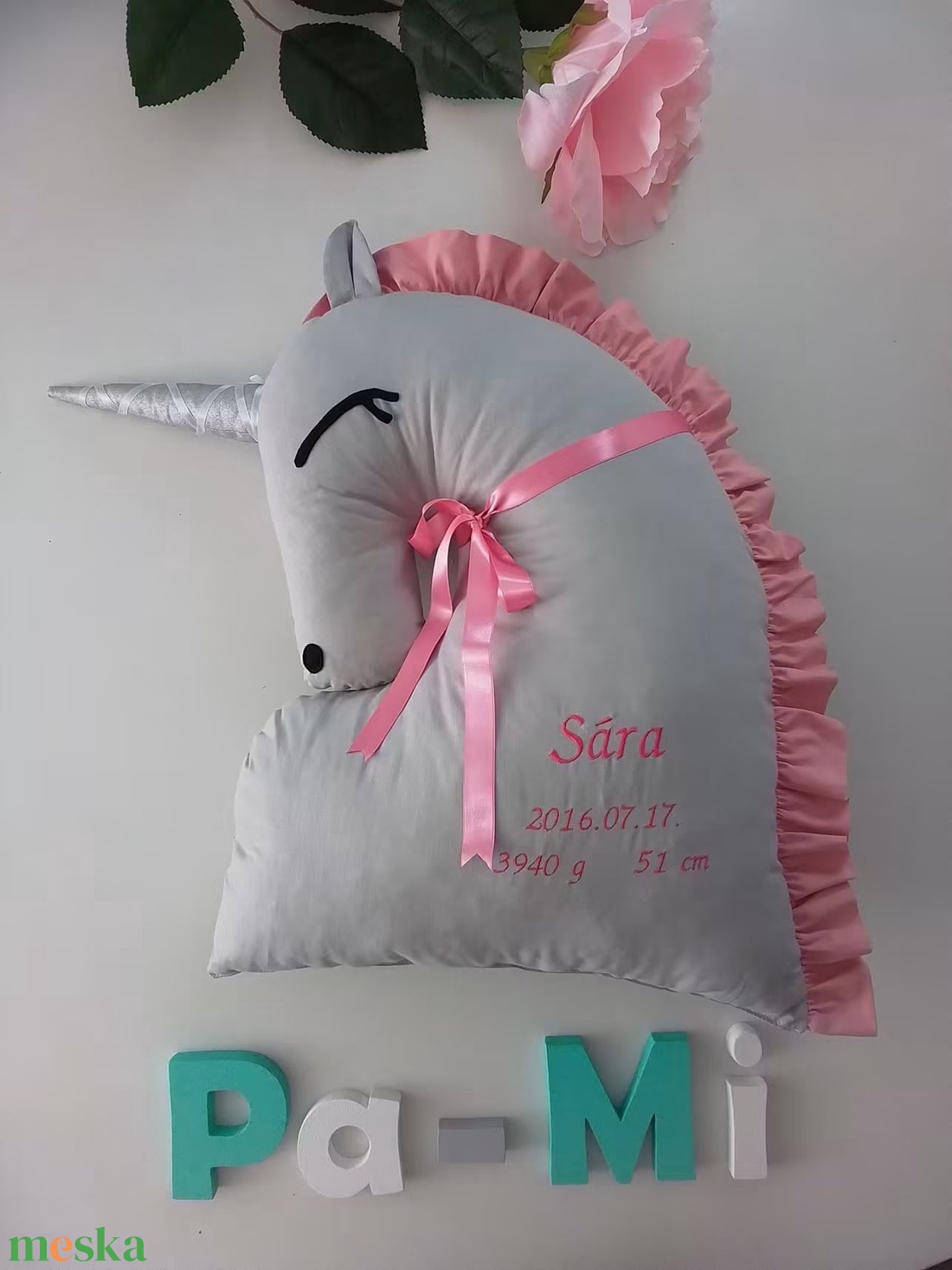 Születés párna  - baba - mama - babaszoba dekoráció - gyerek díszpárna - Meska.hu