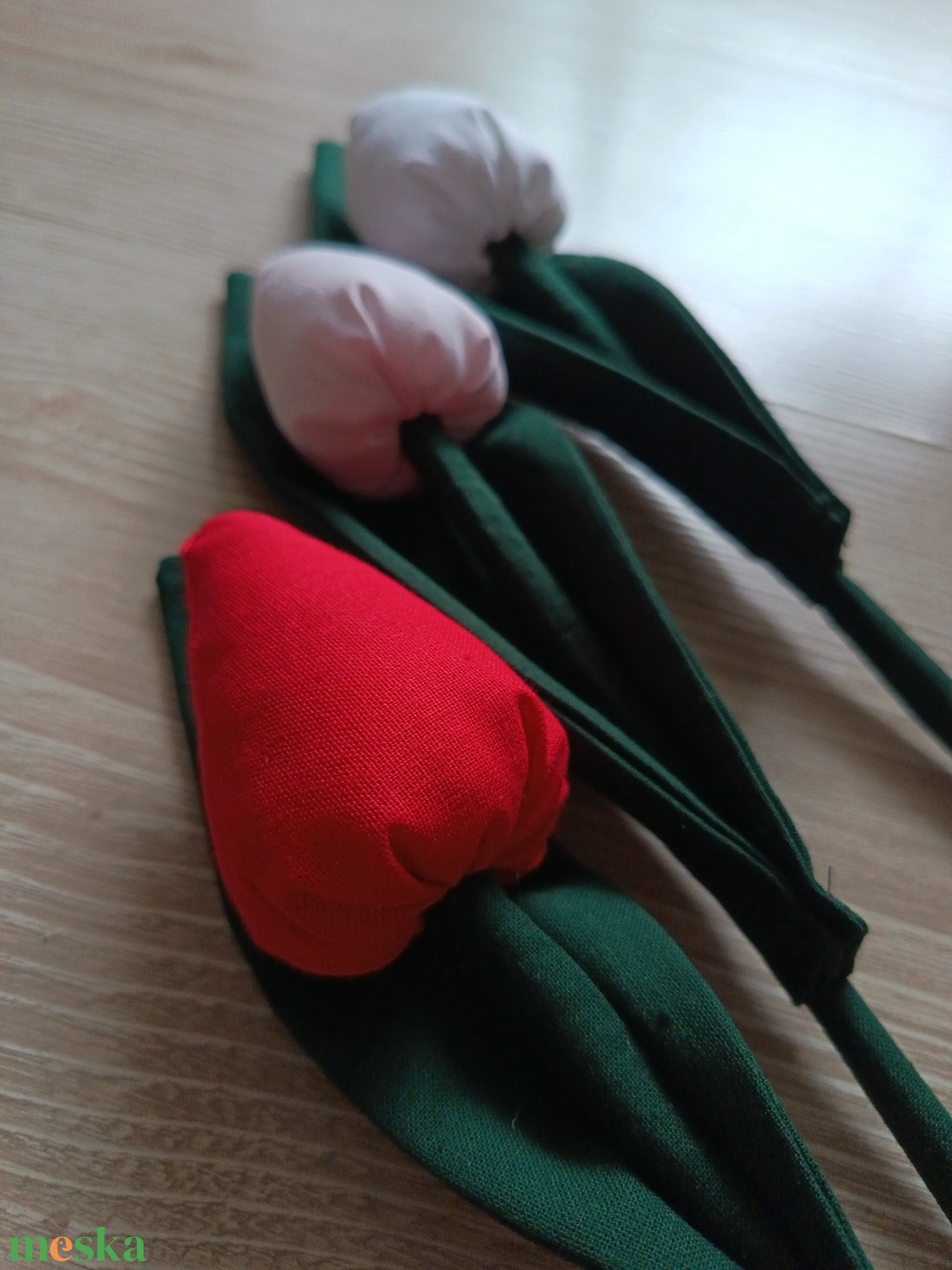 Textil tulipán, örök tulipán, anyák napi tulipán  - otthon & életmód - virágdekoráció - virágok - szálas virág - Meska.hu