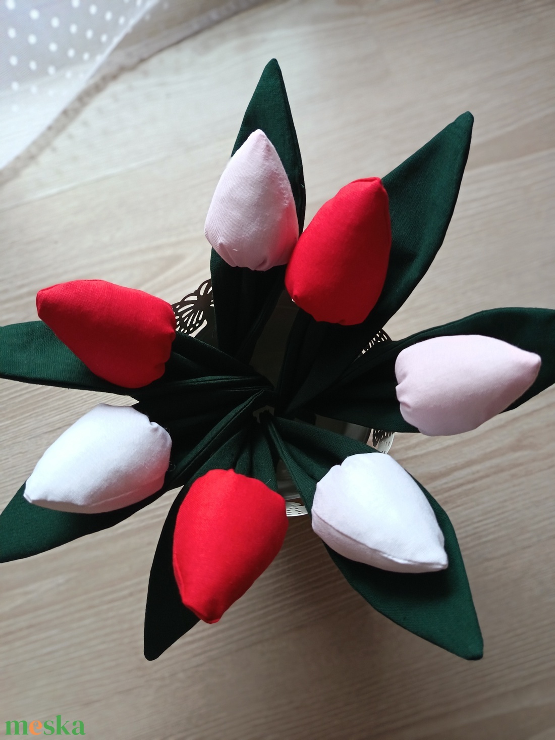 Textil tulipán, örök tulipán, anyák napi tulipán  - otthon & életmód - virágdekoráció - virágok - szálas virág - Meska.hu