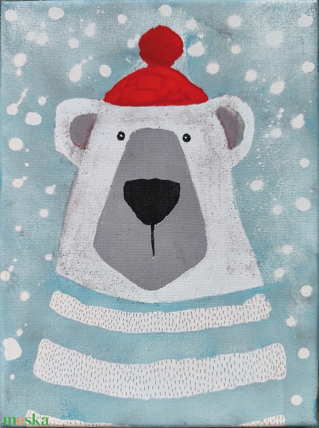 Jegesmedve - baba - mama - babaszoba dekoráció - babaszoba kép - Meska.hu