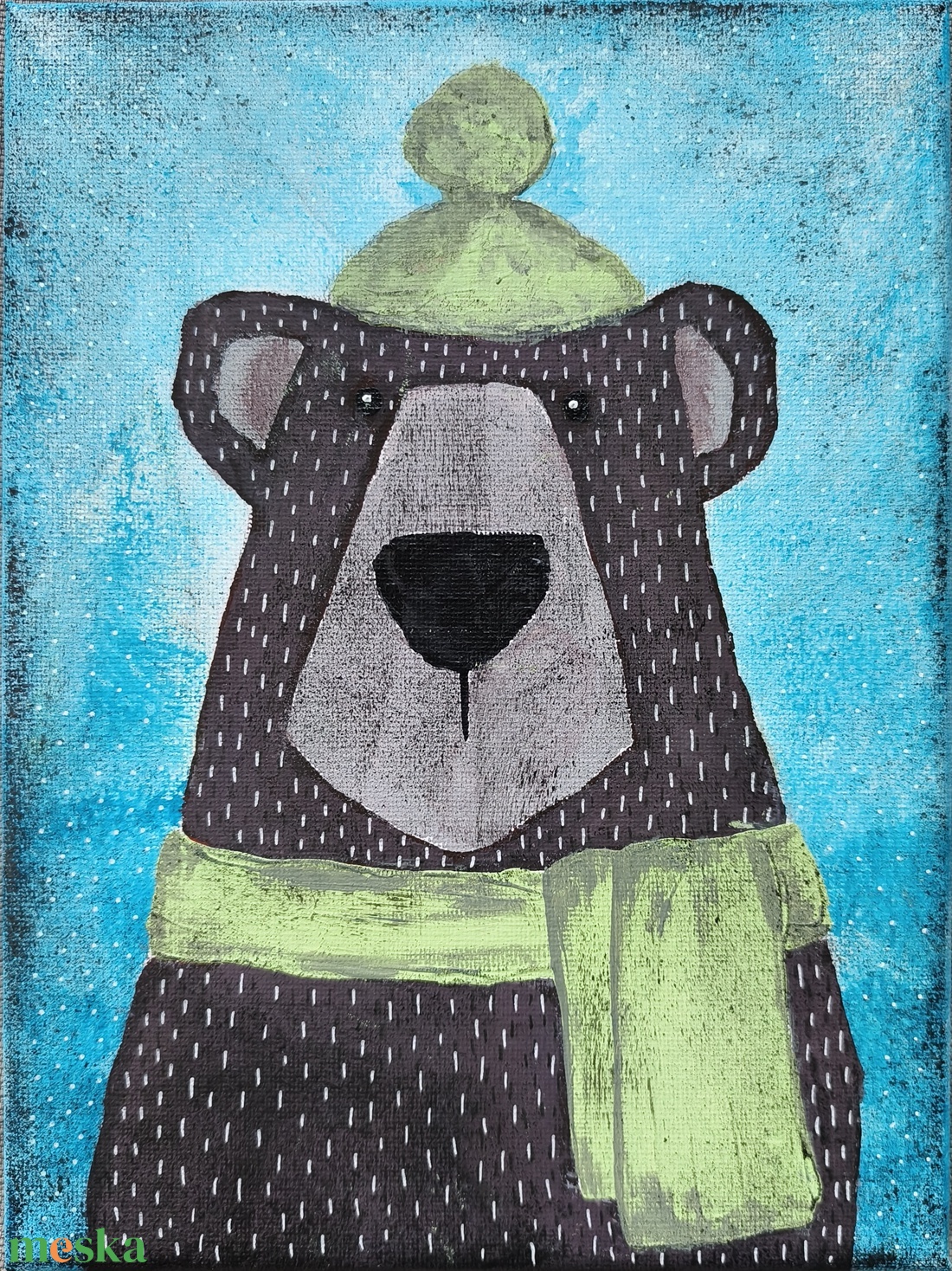 Medve - baba - mama - babaszoba dekoráció - babaszoba kép - Meska.hu