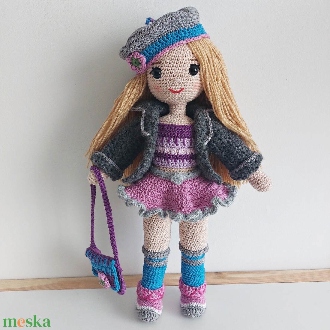 SZOFI baba horgolt amigurumi - játék & sport - baba & babaház - öltöztethető baba - Meska.hu