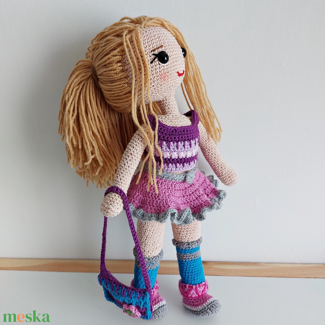 SZOFI baba horgolt amigurumi - játék & sport - baba & babaház - öltöztethető baba - Meska.hu