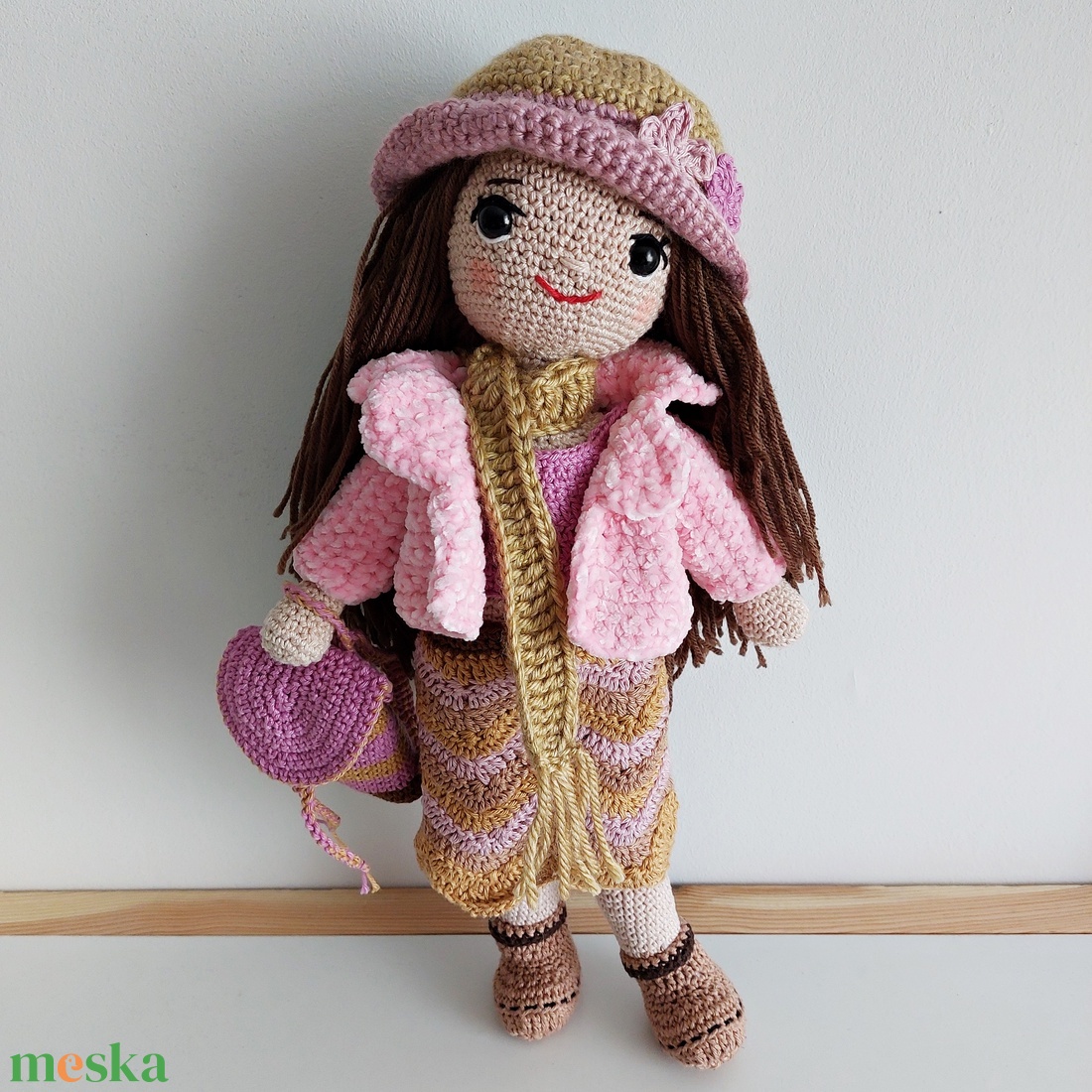 LILLA baba horgolt amigurumi - játék & sport - baba & babaház - öltöztethető baba - Meska.hu
