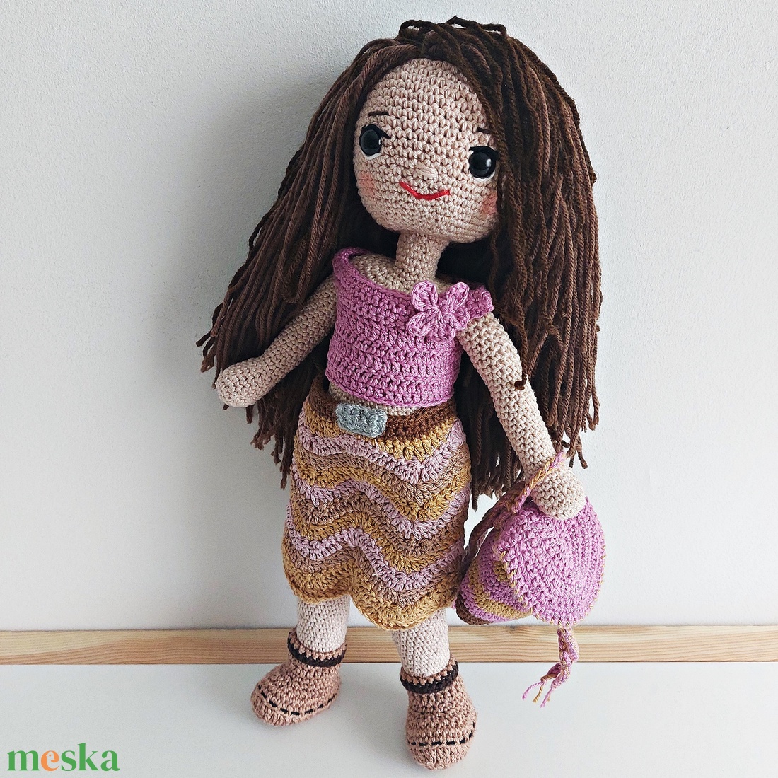 LILLA baba horgolt amigurumi - játék & sport - baba & babaház - öltöztethető baba - Meska.hu