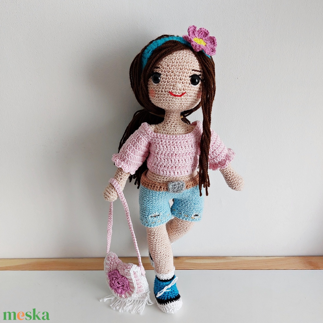 HANNA baba horgolt amigurumi - játék & sport - baba & babaház - öltöztethető baba - Meska.hu