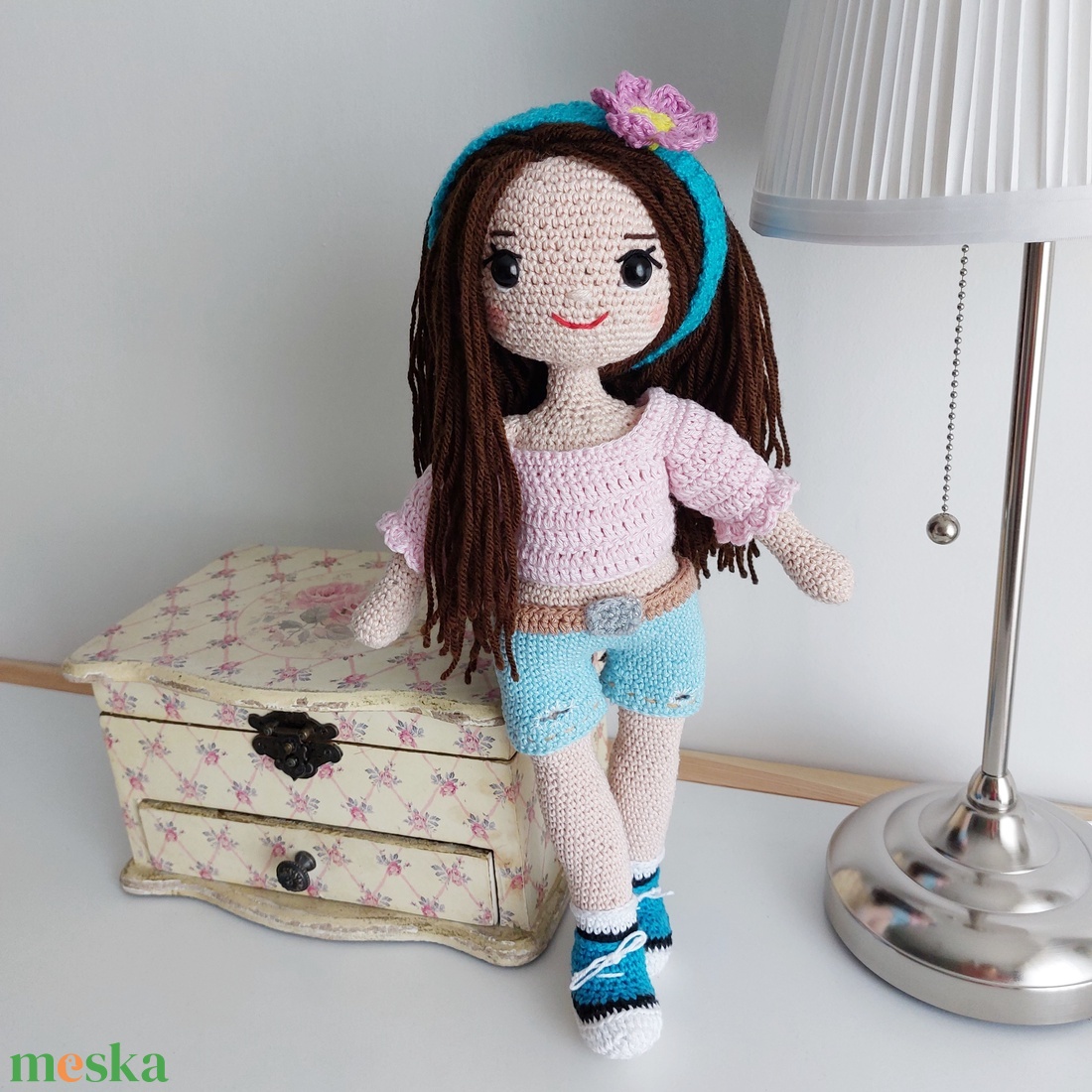 HANNA baba horgolt amigurumi - játék & sport - baba & babaház - öltöztethető baba - Meska.hu