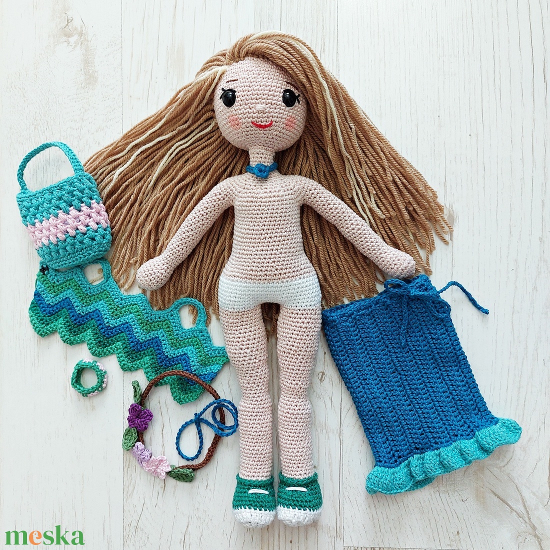 LUCA baba horgolt amigurumi - játék & sport - baba & babaház - öltöztethető baba - Meska.hu
