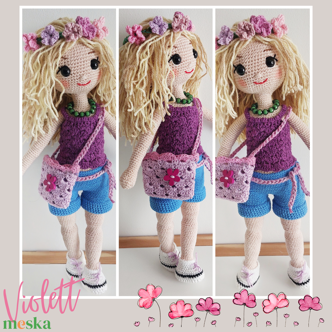 amigurumi baba, VIOLETT baba - játék & sport - baba & babaház - öltöztethető baba - Meska.hu amigurumi baba, VIOLETT baba - játék & sport - baba & babaház - öltöztethető baba - Meska.hu