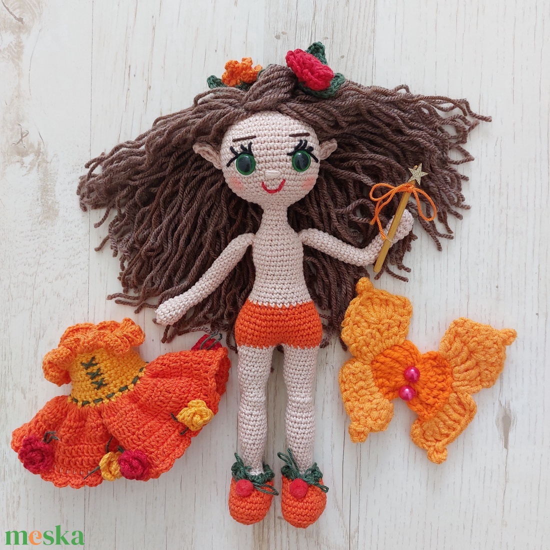 amigurumi tündérlány, Inez - játék & sport - baba & babaház - öltöztethető baba - Meska.hu amigurumi tündérlány, Inez - játék & sport - baba & babaház - öltöztethető baba - Meska.hu