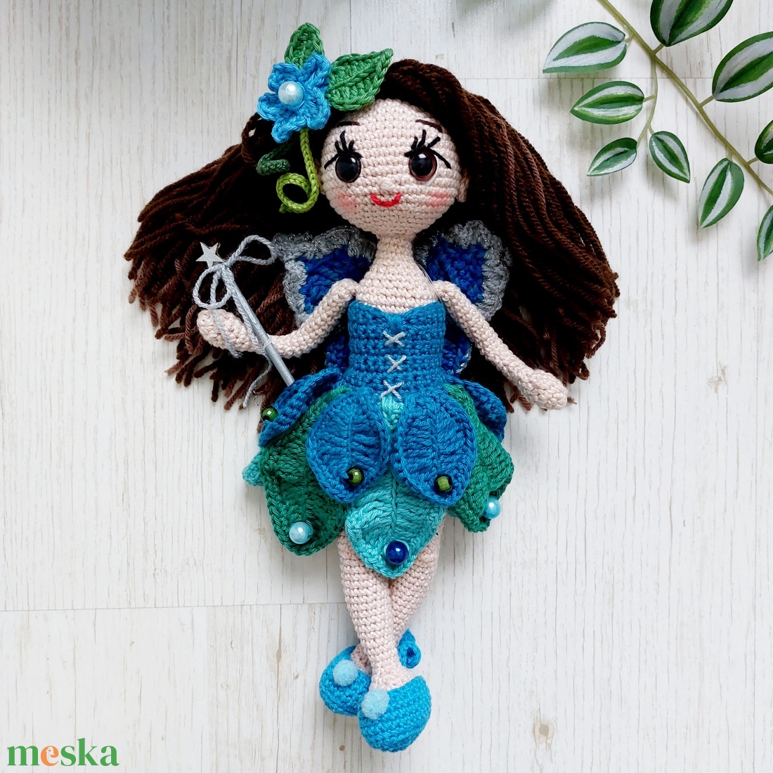 amigurumi tündérlány, Cseppke - játék & sport - plüssállat & játékfigura - ember - Meska.hu