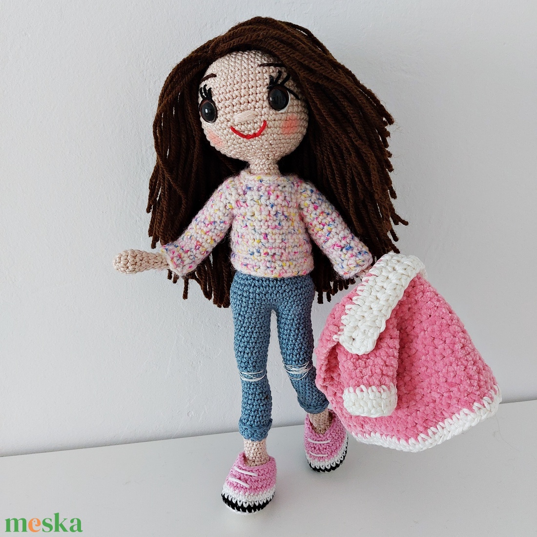 amigurumi Emma baba  - játék & sport - baba & babaház - öltöztethető baba - Meska.hu