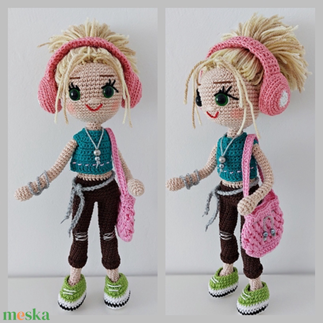 amigurumi Borka baba  - játék & sport - baba & babaház - öltöztethető baba - Meska.hu